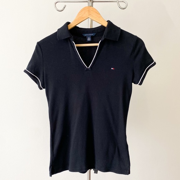 Dark blue TOMMY HILFIGER cotton polo shirt - Picture 2 of 4